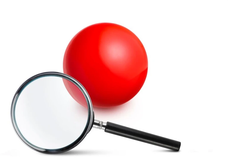 magnifying glass business red technology